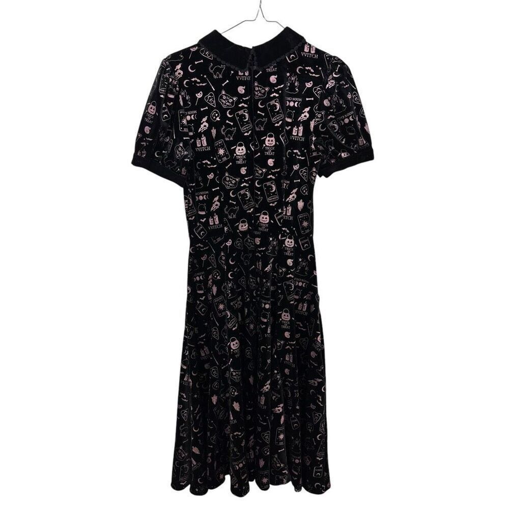 Collectif London Peta Spooky Velvet Swing Dress NWT - Picture 4 of 10